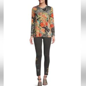 Johnny Was The Janie Favorite Long Sleeve Crew Neck SwingTee